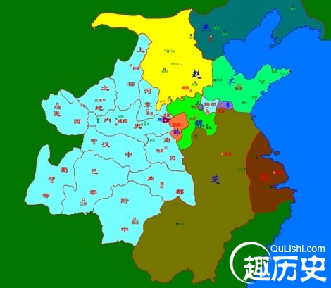 秦朝地图--中国古代秦朝时期中国版图